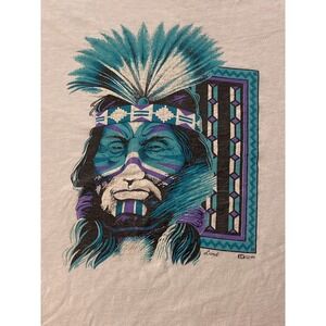 VTG Indian‎ Chief SW 1991 Land Shirt Mens XL Hanes Classic Wearable Art Culture